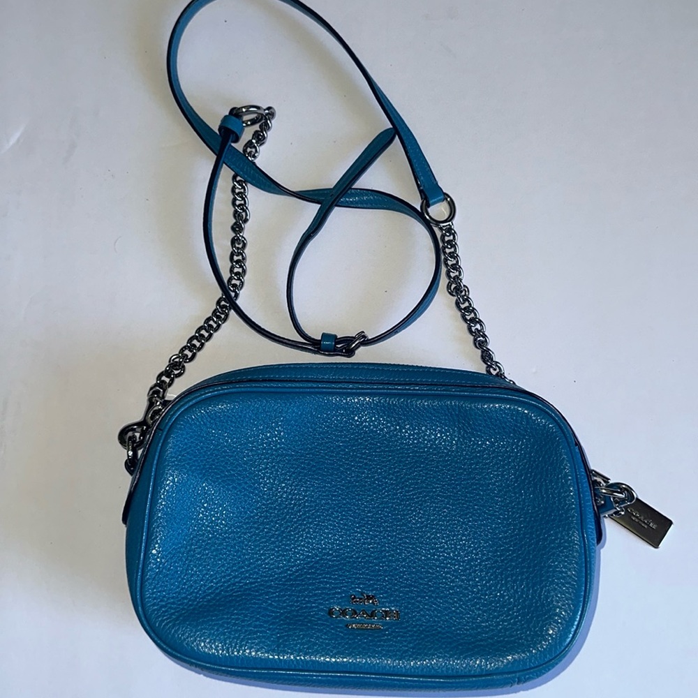 Coach crossbody blue purse